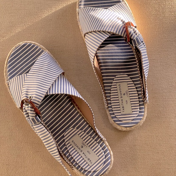 G. LABEL X TABITHA SIMMONS Richie Striped Slide Sandals - Women’s Size 7 - New - Picture 11 of 12